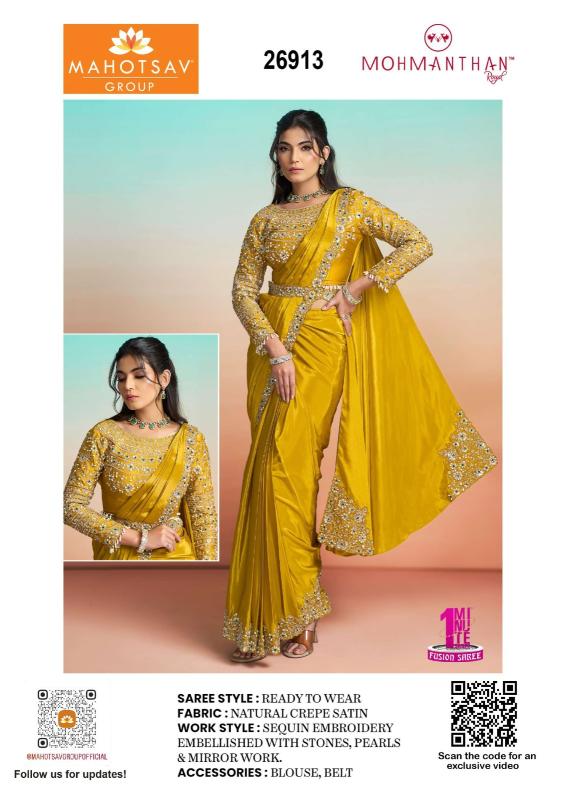 Mahotsav mohmanthan 26900 it girl edit sarees resellers
